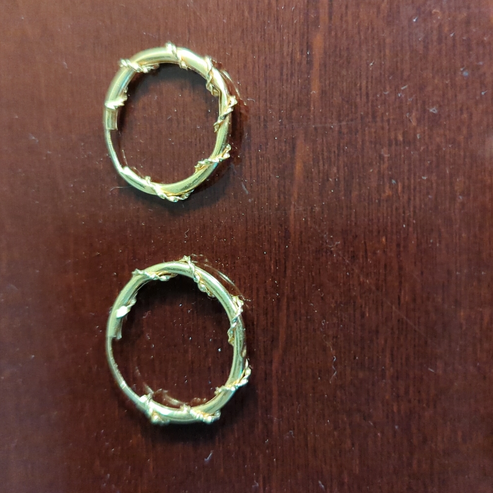 Gold hoop earrings